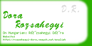 dora rozsahegyi business card